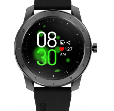 Kenneth Cole Smart Black Dial Silicone Strap Watch